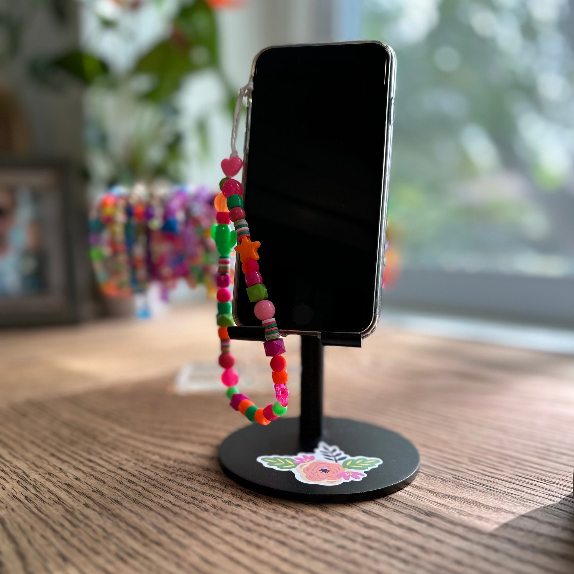 Cactus Beaded Phone Charm, Y2K Cellphone Strap