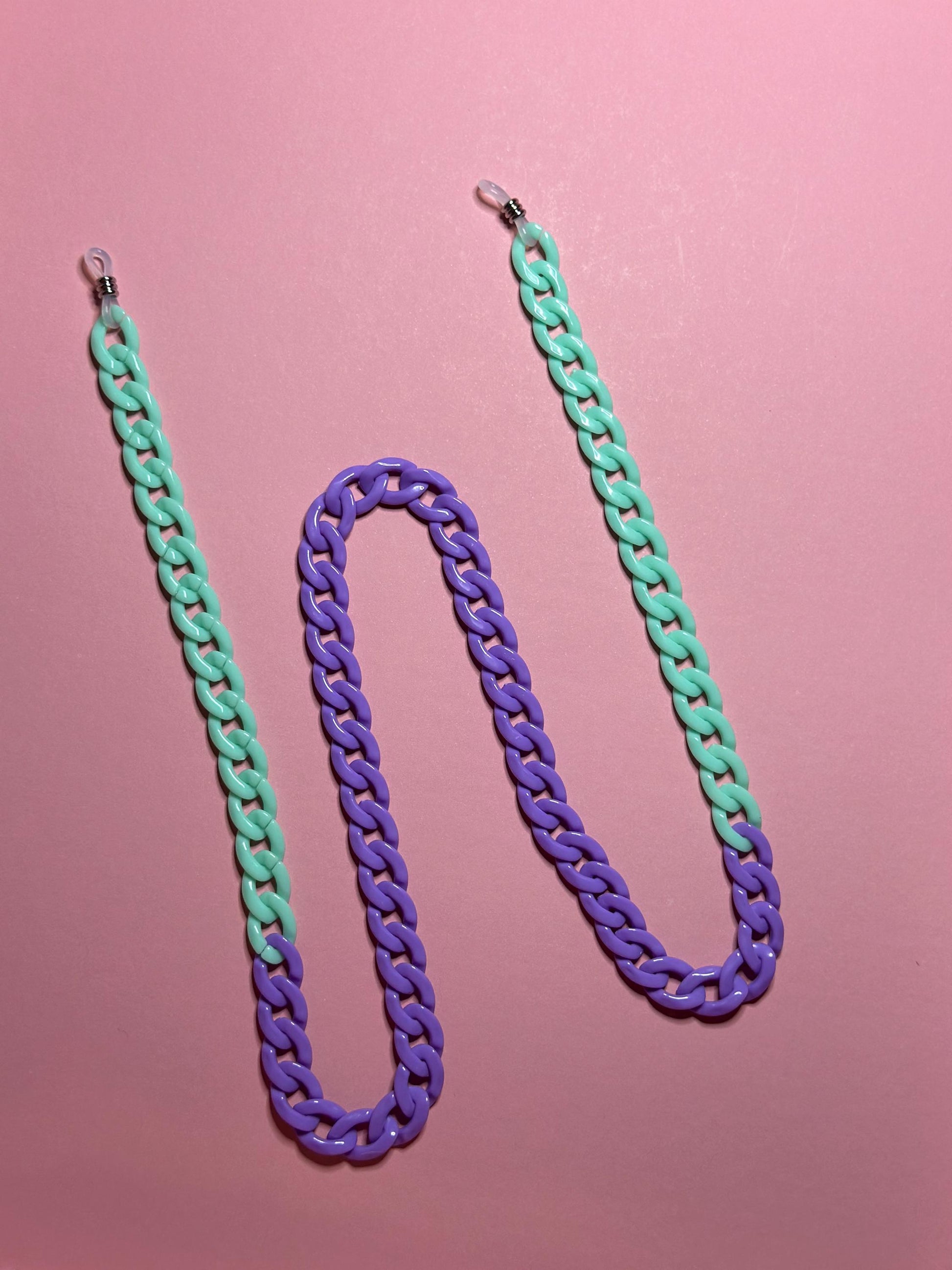Color Block Glasses Chain: Chunky Acrylic Sunglasses Lanyard, Maximalist Style, Summer Festival Wear