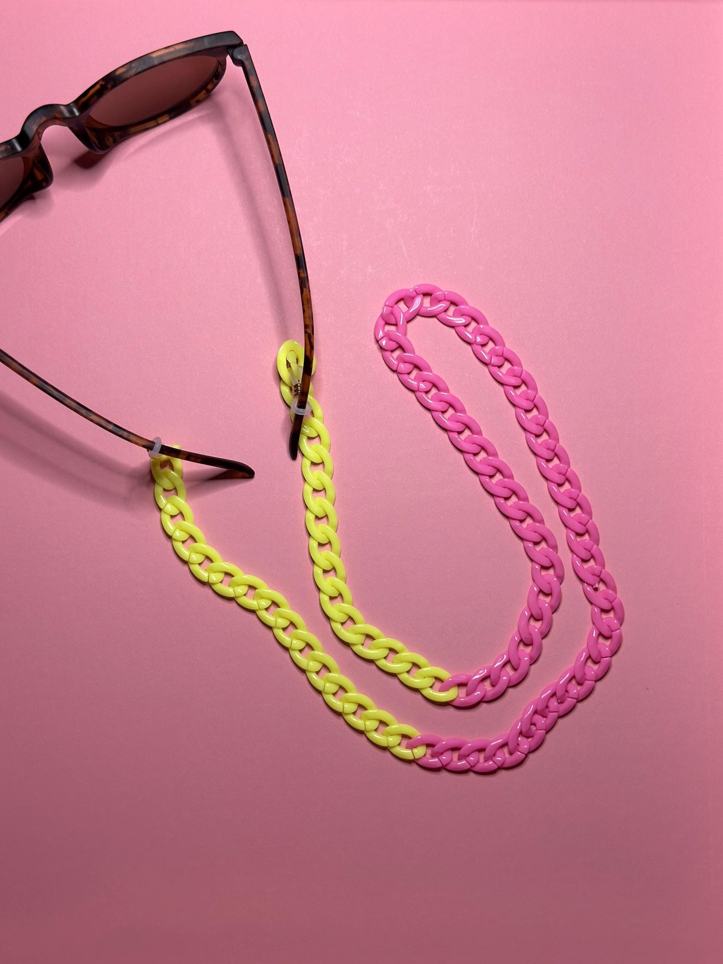 Color Block Glasses Chain: Chunky Acrylic Sunglasses Lanyard, Maximalist Style, Summer Festival Wear